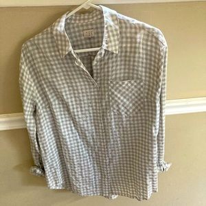 A New Day Target Gray and White Button Down Shirt